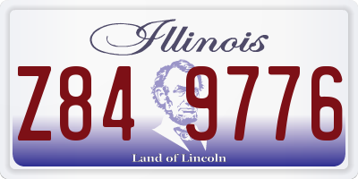 IL license plate Z849776