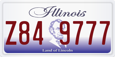 IL license plate Z849777