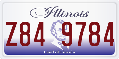 IL license plate Z849784