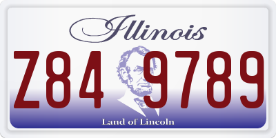 IL license plate Z849789