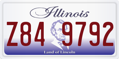 IL license plate Z849792