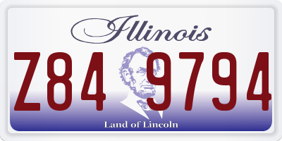 IL license plate Z849794