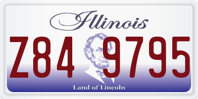 IL license plate Z849795