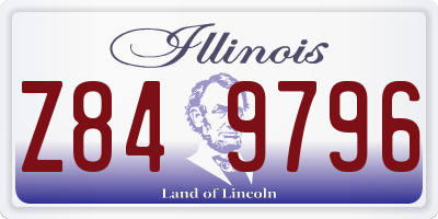 IL license plate Z849796