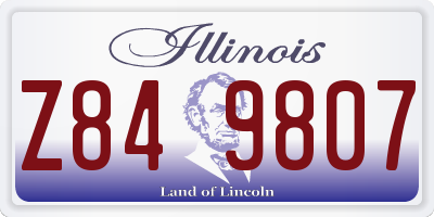 IL license plate Z849807