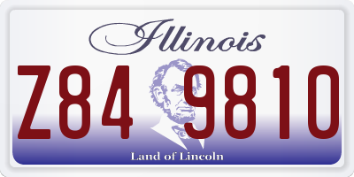 IL license plate Z849810