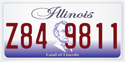 IL license plate Z849811