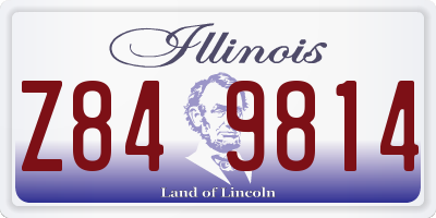 IL license plate Z849814