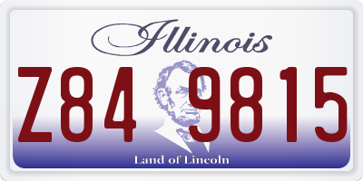 IL license plate Z849815