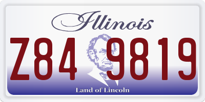 IL license plate Z849819