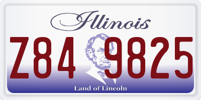 IL license plate Z849825