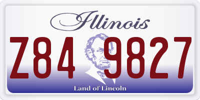 IL license plate Z849827