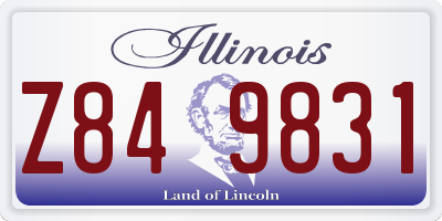 IL license plate Z849831