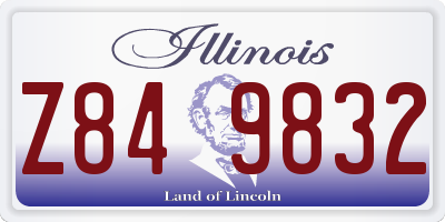 IL license plate Z849832