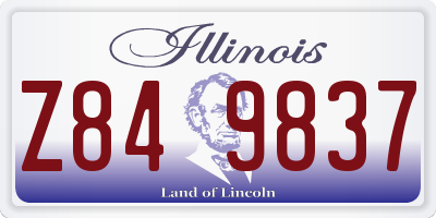 IL license plate Z849837