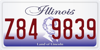 IL license plate Z849839