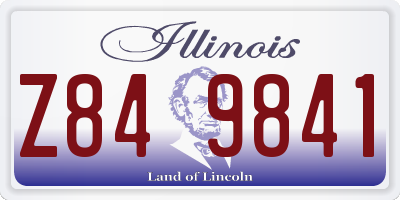 IL license plate Z849841