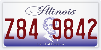 IL license plate Z849842