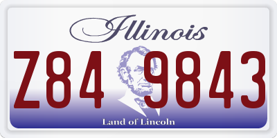IL license plate Z849843