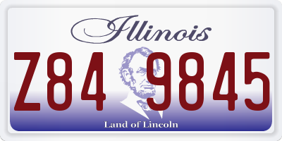 IL license plate Z849845