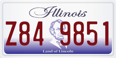 IL license plate Z849851