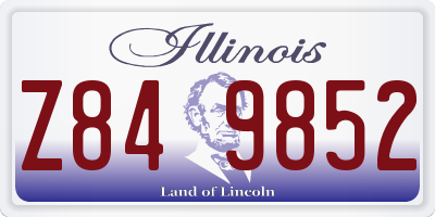 IL license plate Z849852