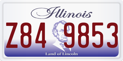 IL license plate Z849853