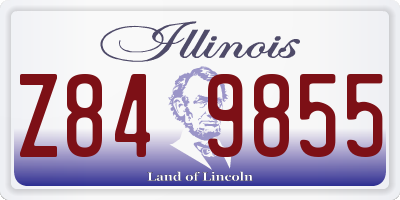IL license plate Z849855