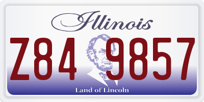 IL license plate Z849857
