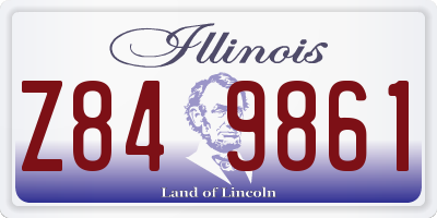IL license plate Z849861