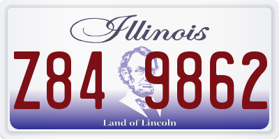 IL license plate Z849862