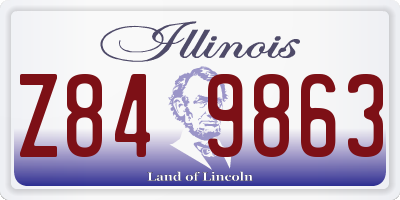 IL license plate Z849863