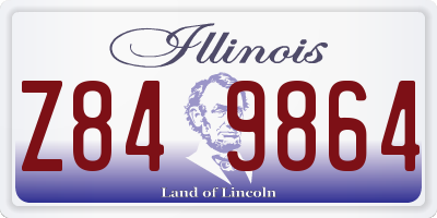 IL license plate Z849864