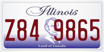 IL license plate Z849865