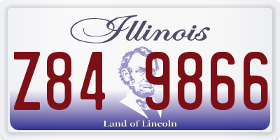 IL license plate Z849866