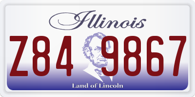 IL license plate Z849867