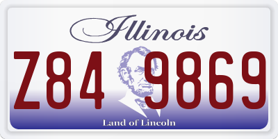 IL license plate Z849869
