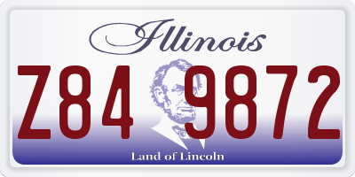 IL license plate Z849872