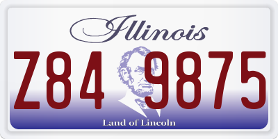 IL license plate Z849875