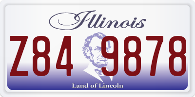IL license plate Z849878