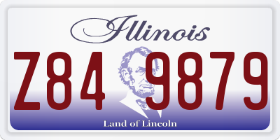 IL license plate Z849879