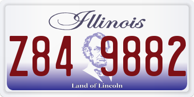 IL license plate Z849882