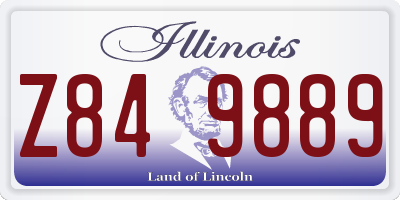 IL license plate Z849889
