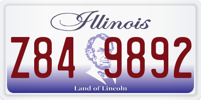 IL license plate Z849892