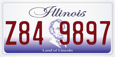 IL license plate Z849897