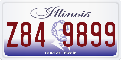 IL license plate Z849899