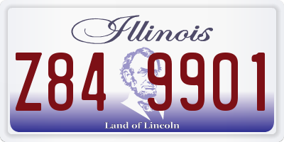 IL license plate Z849901