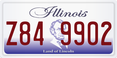 IL license plate Z849902