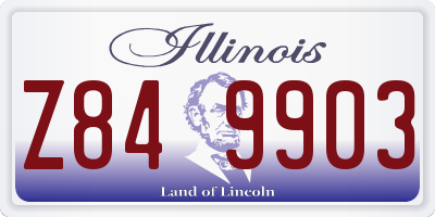 IL license plate Z849903