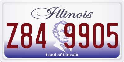 IL license plate Z849905